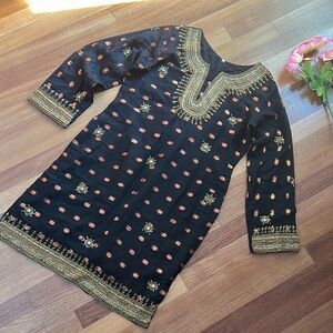 Elegant Black and Gold Dress